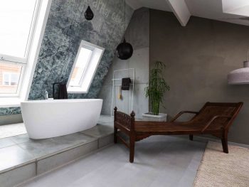 betontegels badkamer